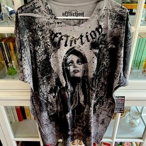 Gray xxl Affliction T new with tag